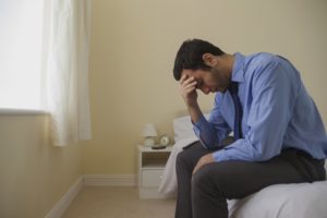 mournful man