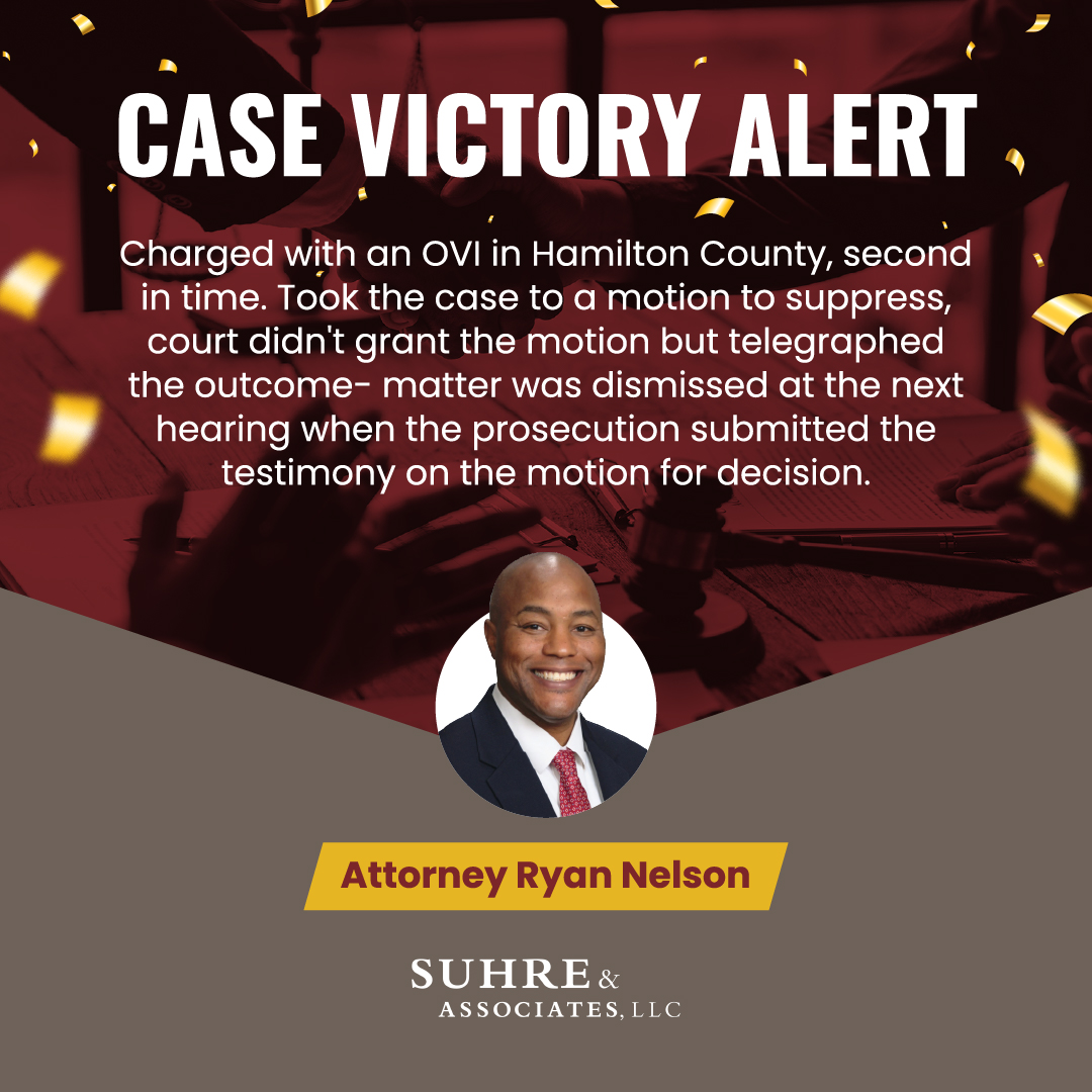 Case victory - Suhre & Associates DUI and Criminal Defense Lawyers